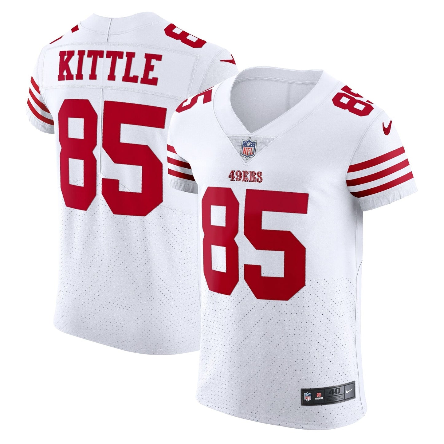 Men's Nike George Kittle White San Francisco 49ers Vapor Elite Jersey