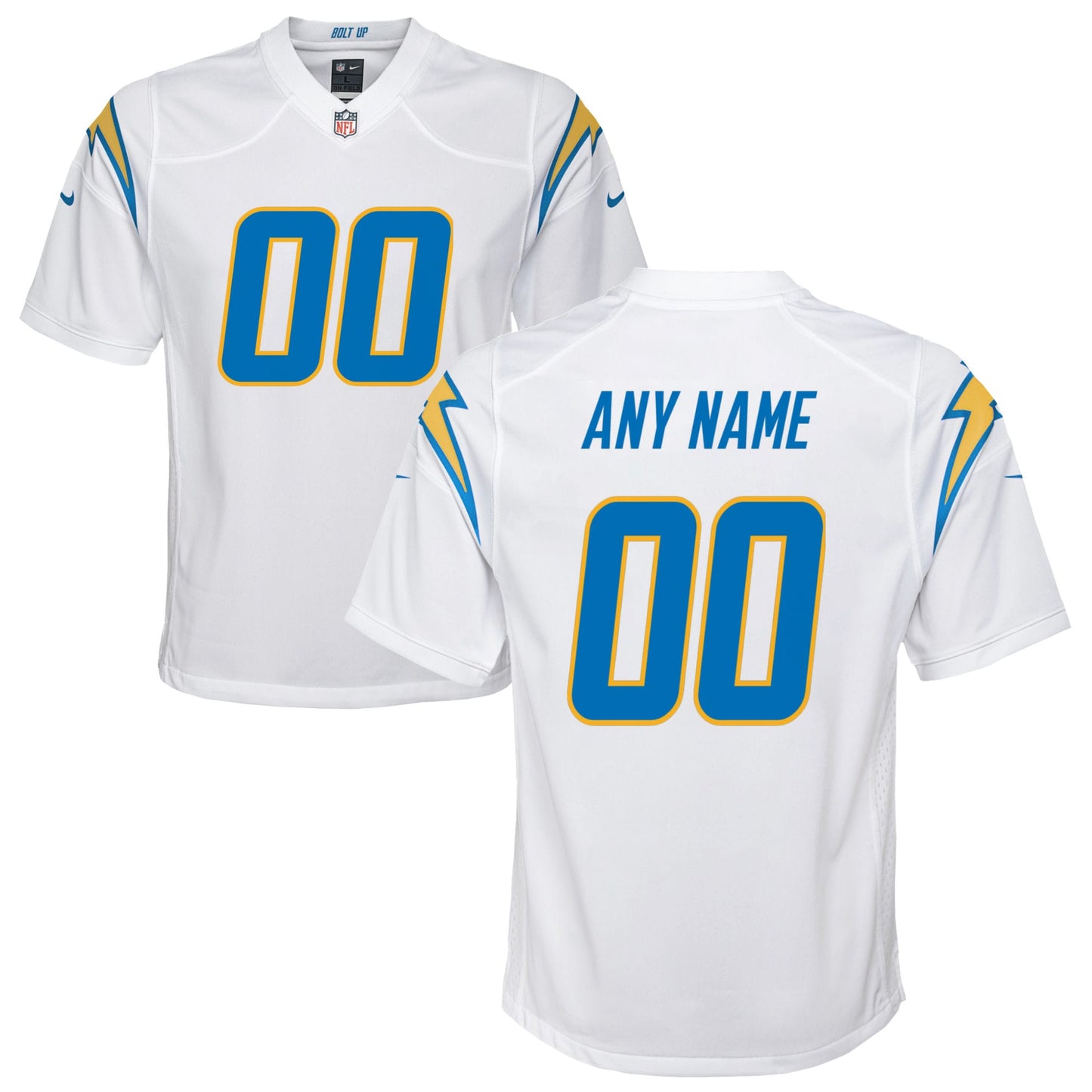 Los Angeles Chargers Nike Youth Custom Game Jersey - White