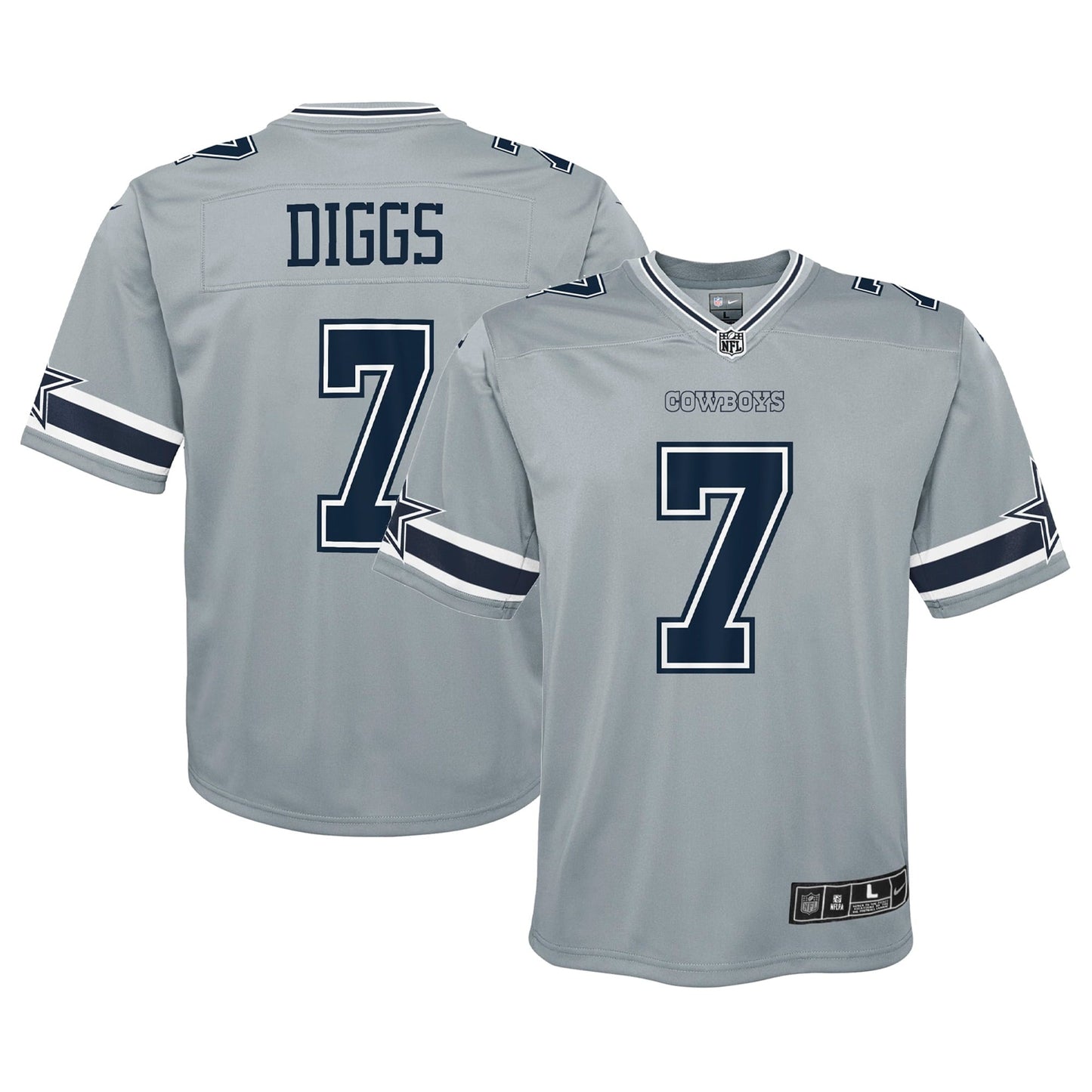 Youth Nike Trevon Diggs Silver Dallas Cowboys Inverted Game Jersey