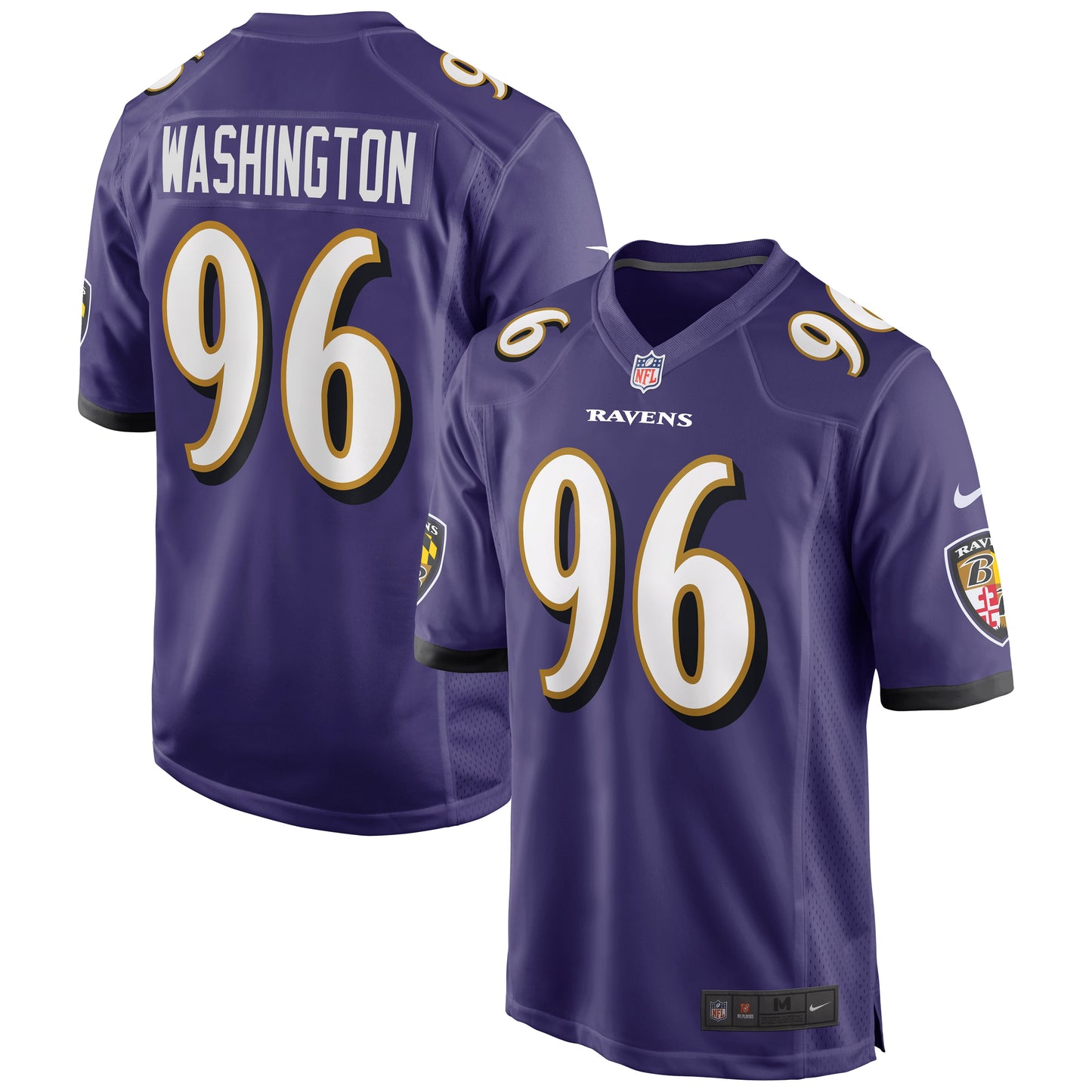 Broderick Washington Baltimore Ravens Nike Game Player Jersey - Purple
