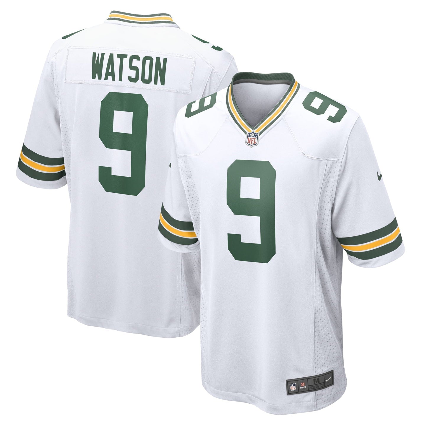Men's Nike Christian Watson White Green Bay Packers  Game Jersey