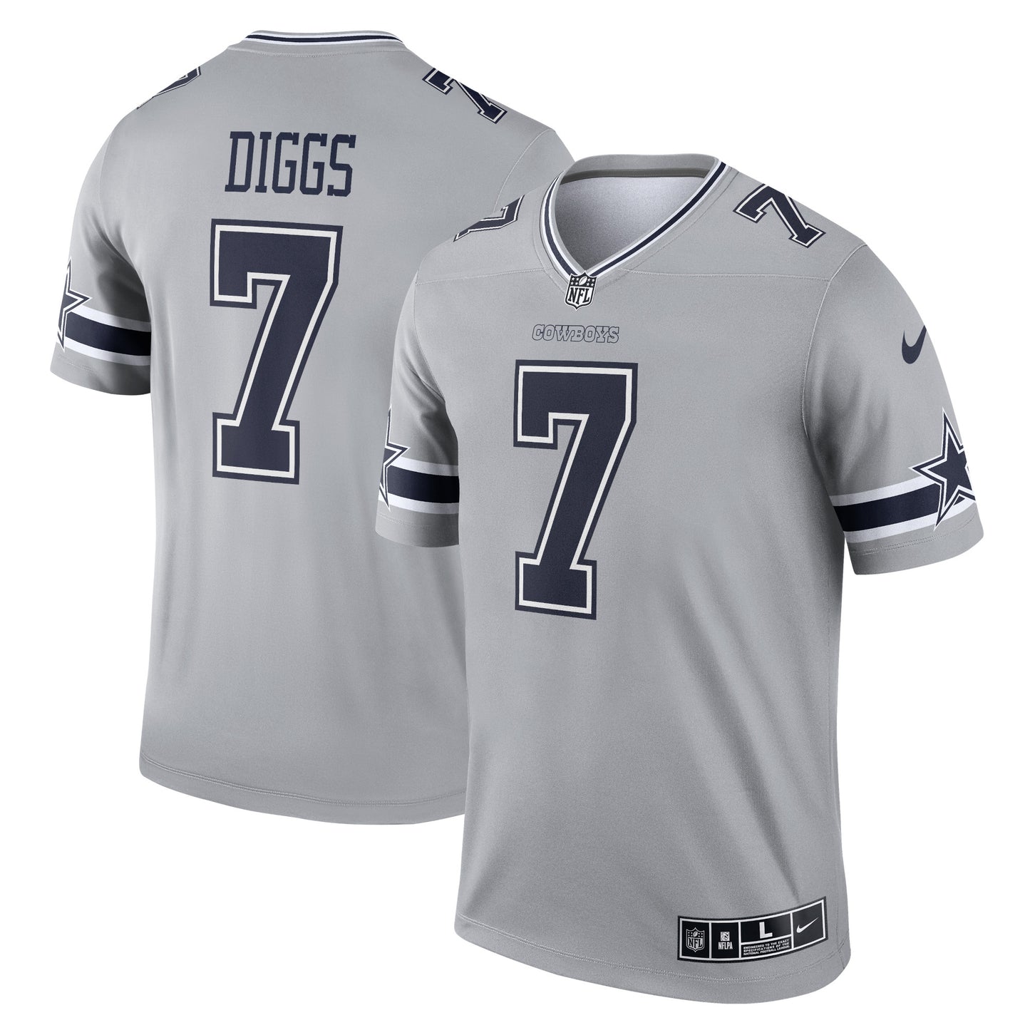 Trevon Diggs Dallas Cowboys Nike Inverted Legend Jersey - Gray